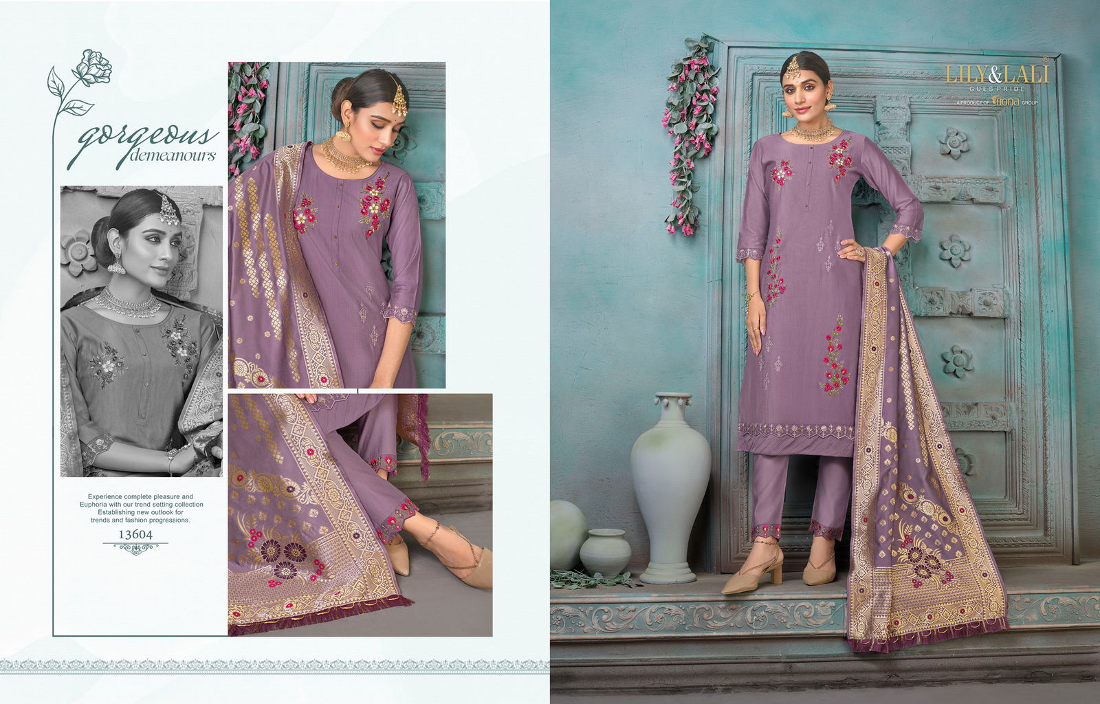 Hasmeena Viscose Fabric Readyment Suits Catalog